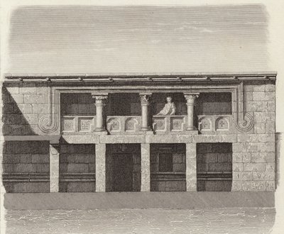 Nádvoří starověkého řeckého domu ve střední Sýrii. Ilustrace pro Bilder-Atlas (rytina) od German School