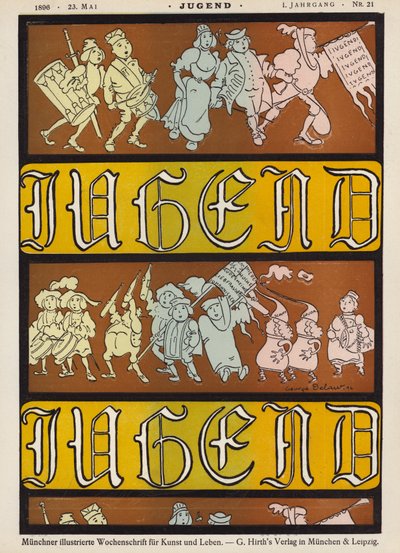Ilustrace na obálce časopisu Jugend, 1896 od German School
