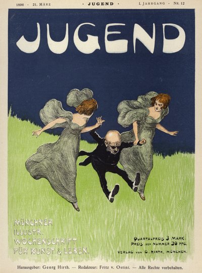 Ilustrace na obálce časopisu Jugend, 1896 od German School