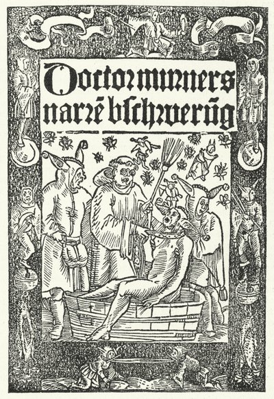 Obálka díla Thomase Murnera The Summoning of Fools (rytina) od German School