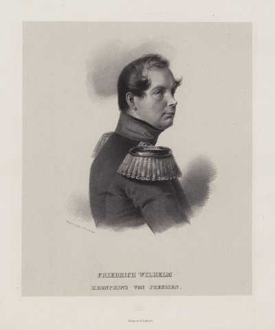 Korunní princ Frederick William Pruský (litho) od German School
