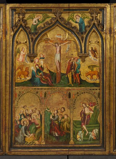 Ukřižování triptych (dříve známý jako Estouteville Triptych) (centrální panel), c.1374 (tempera na panelu) od German School