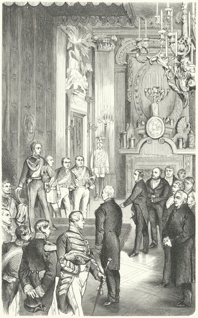 Deputace z frankfurtského parlamentu nabízející králi Fridrichu Vilémovi IV korunu Německa, 1849 od German School