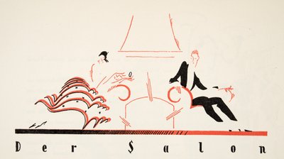 Der Salon from Styl, pub.1922 (tisk šablony) od German School