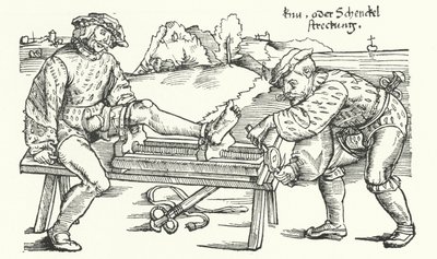 Zařízení pro narovnání zraněné nohy (rytí) od German School