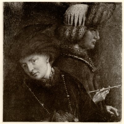 Die Brüder Van Eyck, Hubert van Eyck (1366 - 1426), Jan van Eyck (1386 - 1440), 1884-90 (fototyp) od German School
