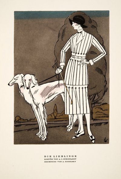 Die Lieblinge", reklama na Módu od A. C. Steinhardta, ze Stylu, vyd. 1922 (pochoárový tisk) od German School