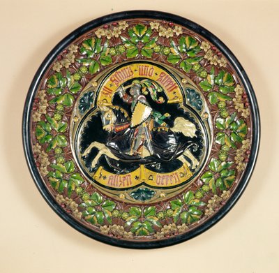 Miska s reliéfní výzdobou, Bichweiler z Hamburku, 1880 (hliněné nádobí) od German School