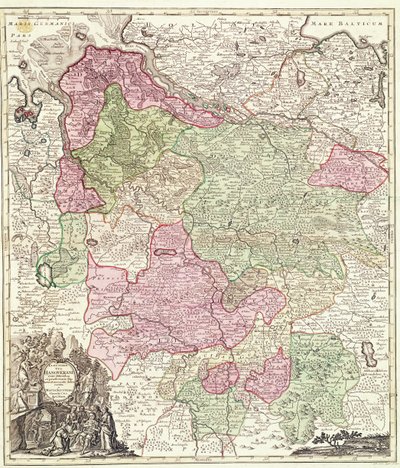 Electorate of Hannover (barevná rytina) od German School