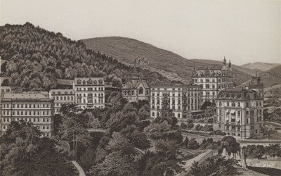 Englische Kirche, Konigsvilla, Bristol, Villa Theresa (litho) od German School