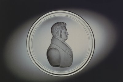 Rytý portrét Dominick Biemann, Čechy, 1834 (sklo) od German School