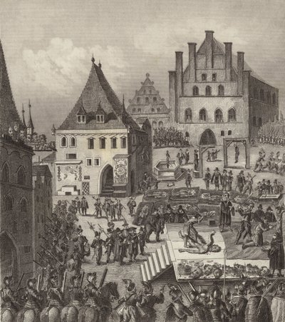 Poprava českých protestantských povstaleckých vůdců v Praze od German School