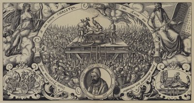 Poprava Lippolda ben Chluchima, mistra braniborské mincovny, Berlín, 28. ledna 1573 od German School