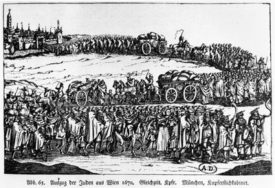 Vyhnání Židů z Vídně, 1670 od German School