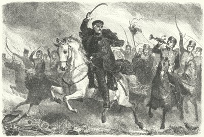 Polní maršál Blucher v bitvě u Ligny od German School