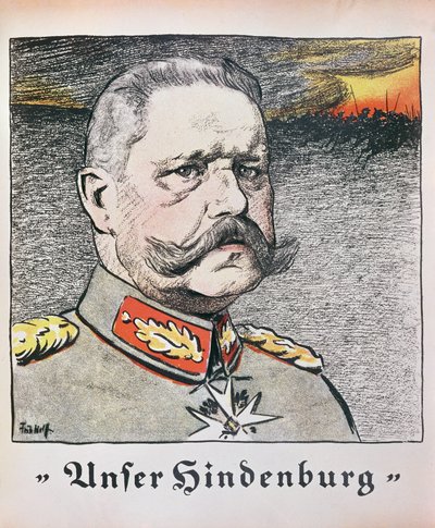 Polní maršál Paul von Hindenburg (1857-1934) 1914 od German School