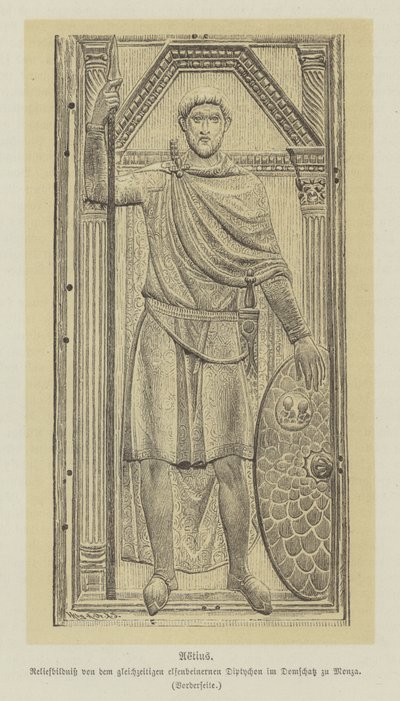 Flavius ​​​​Aetius, římský generál (rytina) od German School