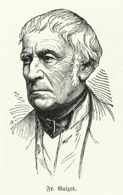 Francois Guizot , francouzský historik a státník (litho) od German School