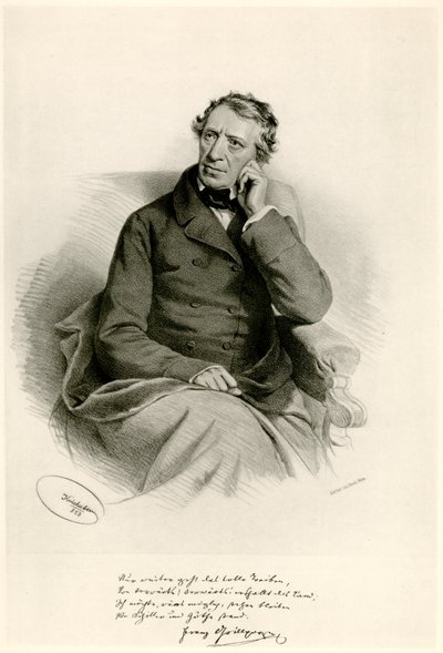 Franz Grillparzer, 1884-90 (fototyp) od German School