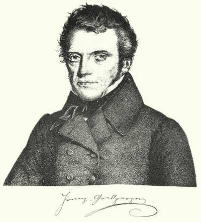 Franz Grillparzer , rakouský dramatik a básník (rytina) od German School
