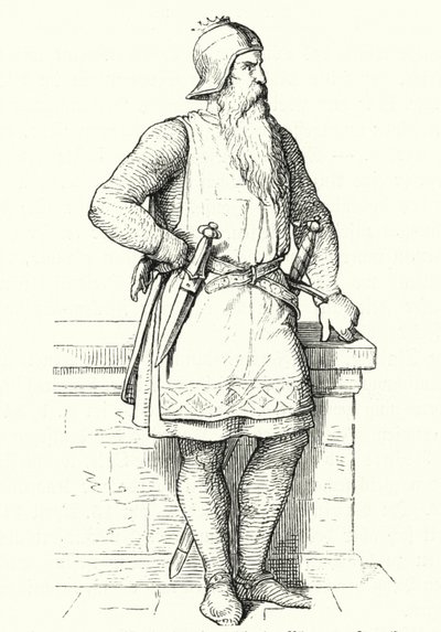 Frederick Barbarossa, král Německa a Itálie a císař Svaté říše římské (rytina) od German School