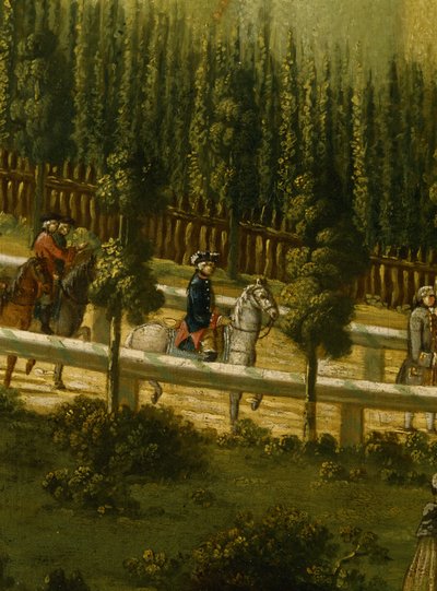 Frederick Veliký na koni v Maulbeerallee poblíž Sanssouci, 1770 od German School