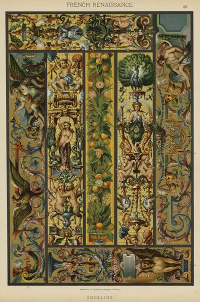 Francouzská renesance, gobelíny (barevné lito) od German School