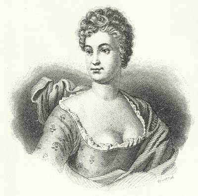Friederike Caroline Neuber, německá herečka a divadelní režisérka (rytina) od German School