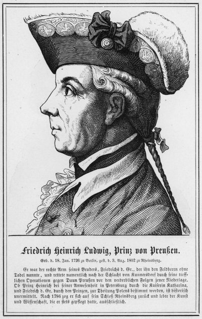 Friedrich Heinrich Ludwig, princ z Pruska (rytina) od German School