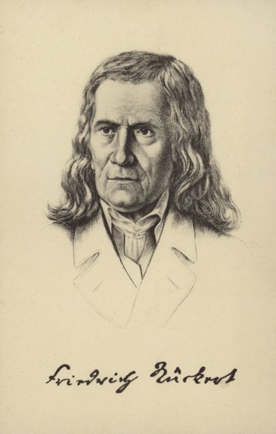 Friedrich Rueckert (1788-1866), německý básník, překladatel a profesor orientálních jazyků (litografie) od German School