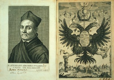 Frontispis k Magnesovi aneb magnetické umění tripartitního díla od Athanasius Kircher, 1643 od German School