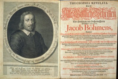 Frontispis k Theosophii Revelata od Jacoba Boehme, 1715 (tisk a rytina) od German School