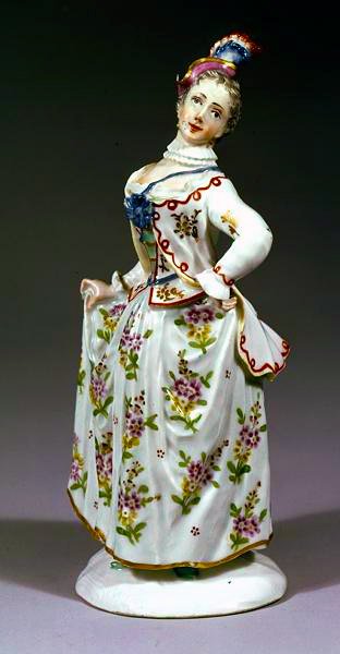 Fuerstenberská figurka dámy (porcelán) od German School