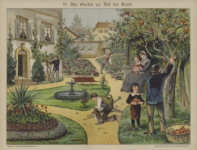 Zahrada ve městě (barva litho) od German School