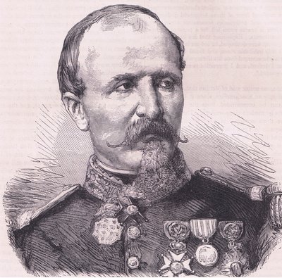 Generál Chanly, Cassells Historie války mezi Francií a Německem vydaná Cassell and Company Limited, kolem roku 1890 (litho) od German School