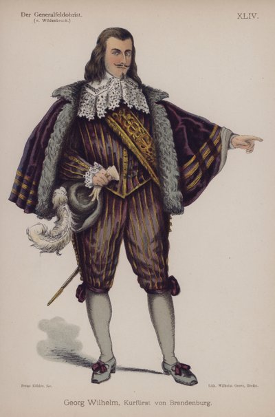 Georg Wilhelm, vévoda z Braniborska, z Der Generalfeldoberst od Ernsta von Wildenbruch (barevné lito) od German School