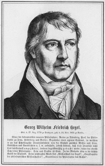 Georg Wilhelm Friedrich Hegel (rytina) od German School