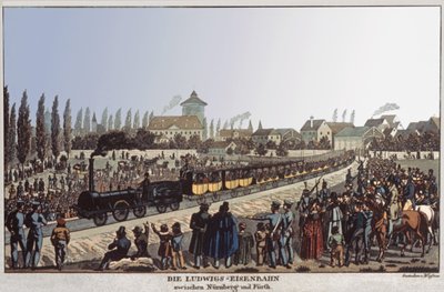 Německé dráhy. c.1830-1840 (rytina) od German School