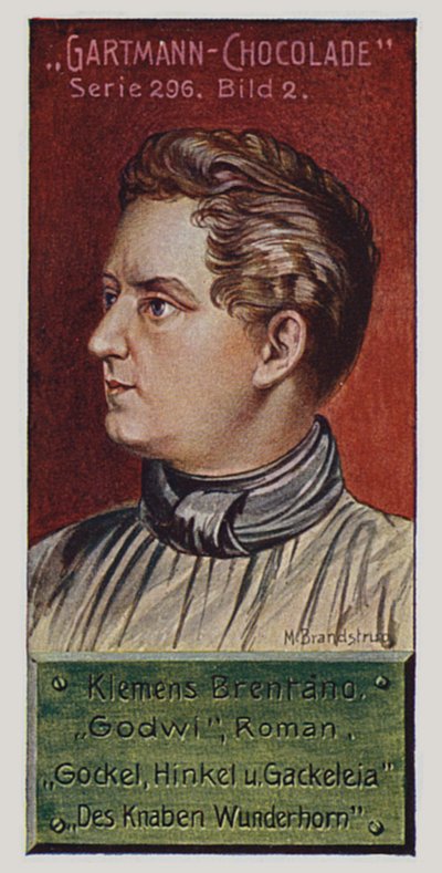 Němečtí romantici: Klemens Brentano (barevná litografie) od German School