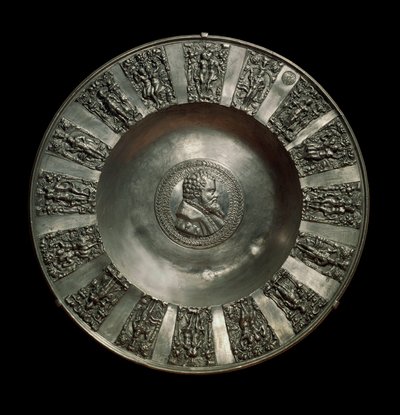 Německé umění: cínový saský pokrm kolem roku 1560. Paříž, muzeum Louvre od German School