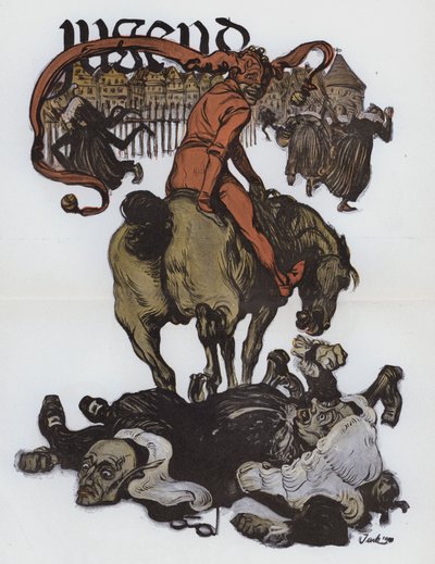 Německý kreslený film z časopisu Jugend (barva litho) od German School