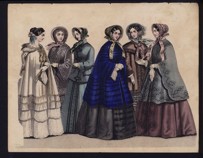 Německá módní deska, polovina 19. století od German School