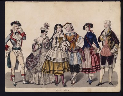 Německá módní deska, polovina 19. století od German School