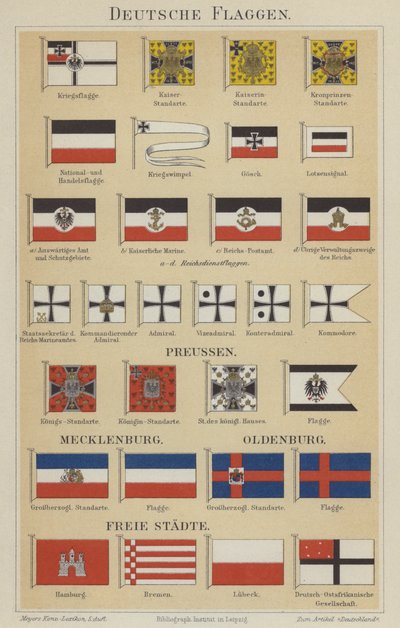 Německé vlajky (barva litho) od German School