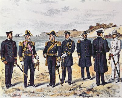 Německé námořní uniformy, konec 19. století od German School