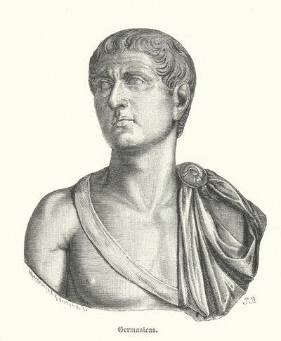 Germanicus, římský generál a otec císaře Caliguly (rytina) od German School