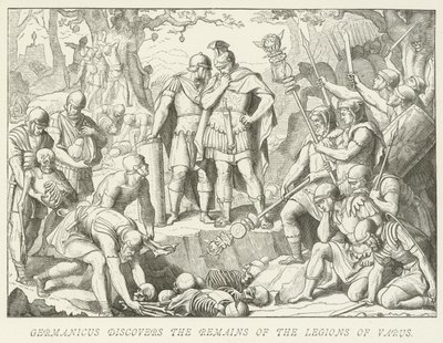 Germanicus objeví pozůstatky Legií Varus od German School