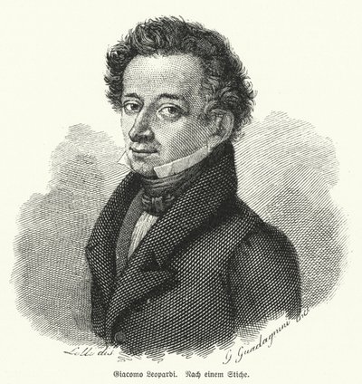 Giacomo Leopardi , italský filozof, básník a filolog od German School
