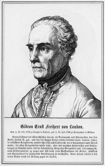 Gideon Ernst Freiherr von Loudon (rytina) od German School