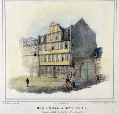 Goethův dům ve Frankfurtu (barevné lito) od German School